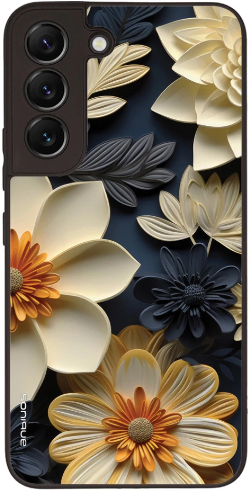 Θήκη Sonique 3D Flower Series για Samsung Galaxy S22 Εκρού