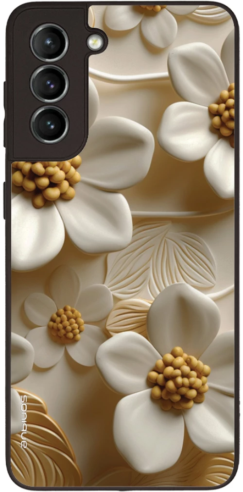 Θήκη Sonique 3D Flower Series για Samsung Galaxy S21 Λευκό
