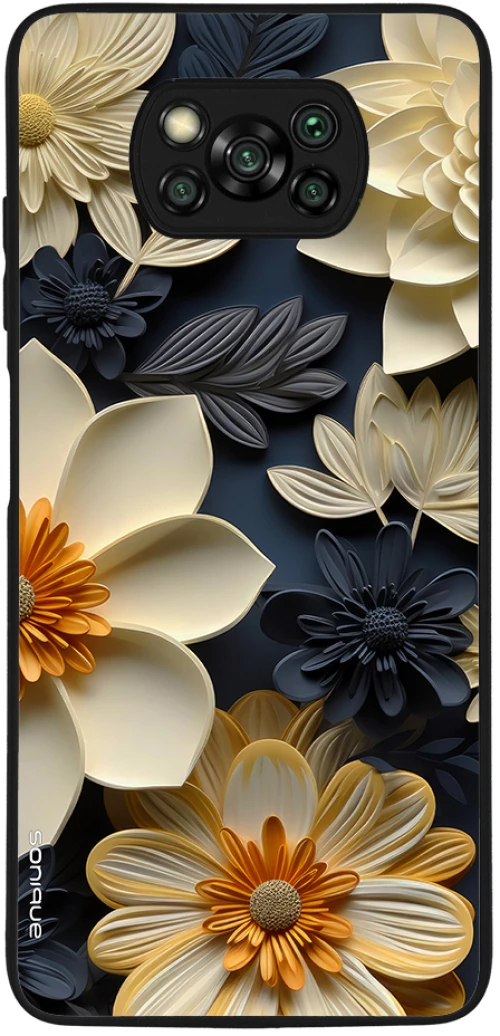 Θήκη Sonique 3D Flower Series για Xiaomi Poco X3 NFC / Poco X3 Pro Εκρού