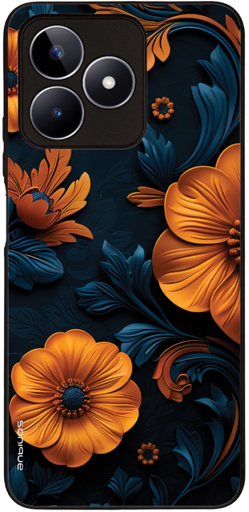 Θήκη Sonique 3D Flower Series για Realme C51 / Realme C53 / Realme Note 50 Πορτοκαλί 01