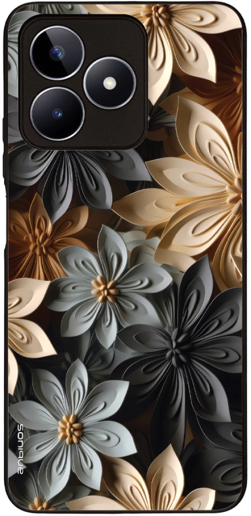 Θήκη Sonique 3D Flower Series για Realme C51 / Realme C53 / Realme Note 50 Γκρι