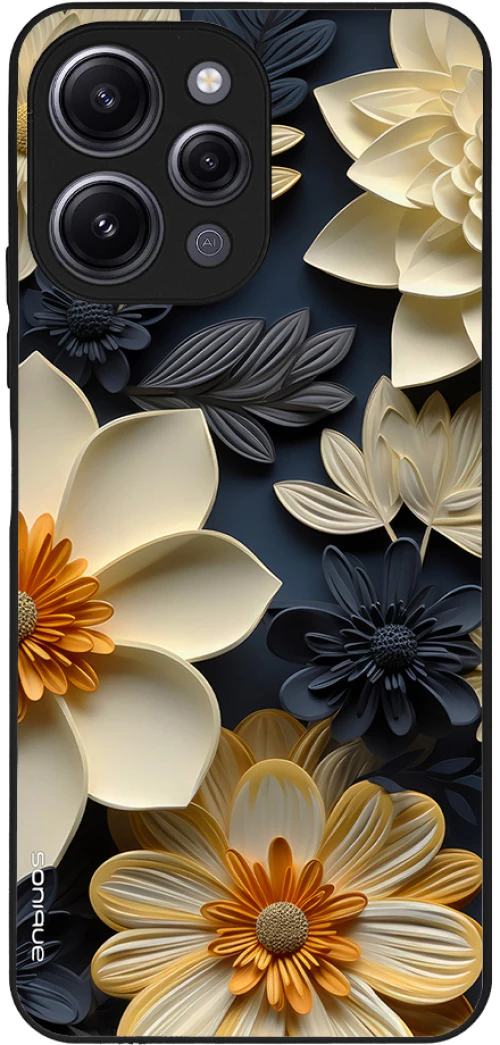 Θήκη Sonique 3D Flower Series για Xiaomi Redmi 12 4G / Redmi 12 5G Εκρού