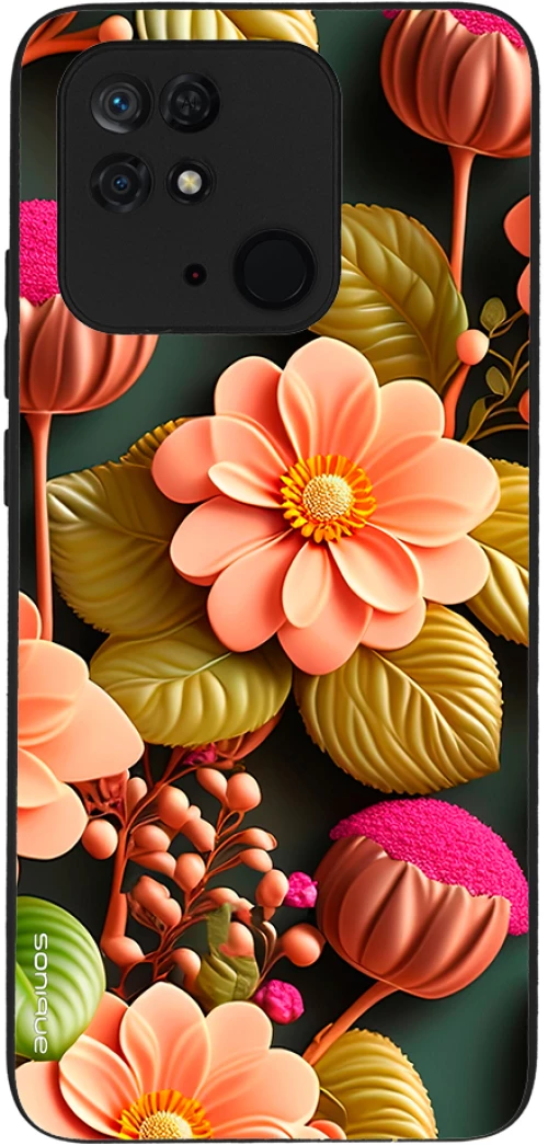 Θήκη Sonique 3D Flower Series για Xiaomi Redmi 10C Σομόν