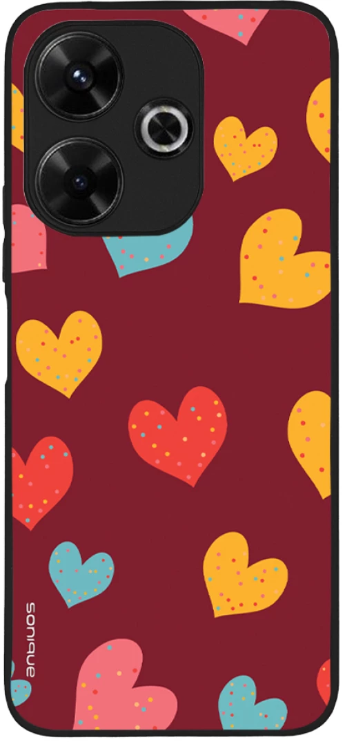 Θήκη Sonique Heart Series για Xiaomi Redmi 13 4G / Poco M6 4G Μπορντώ