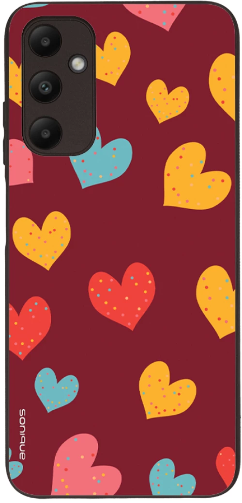 Θήκη Sonique Heart Series για Samsung Galaxy A05s 4G Μπορντώ