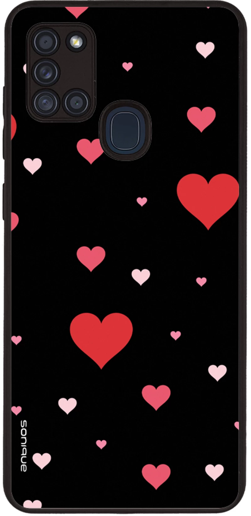 Θήκη Sonique Heart Series για Samsung Galaxy A21s Μαύρο