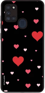 Θήκη Sonique Heart Series για Samsung Galaxy A21s Μαύρο
