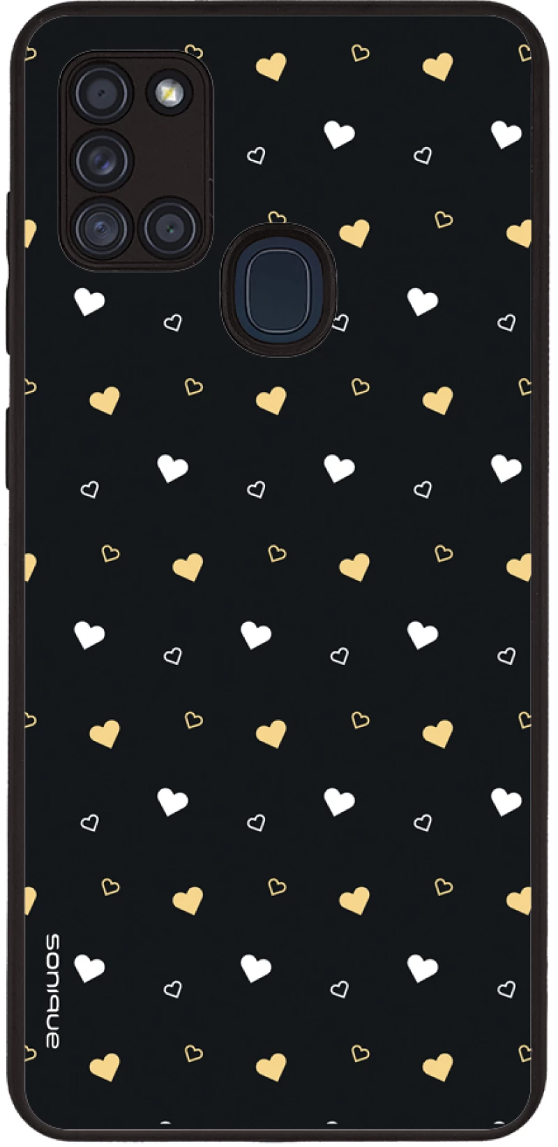Θήκη Sonique Heart Series για Samsung Galaxy A21s Μαύρο 01