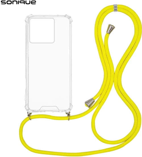 Θήκη Σιλικόνης με Κορδόνι Sonique Armor Clear Xiaomi Xiaomi 14T Κίτρινο