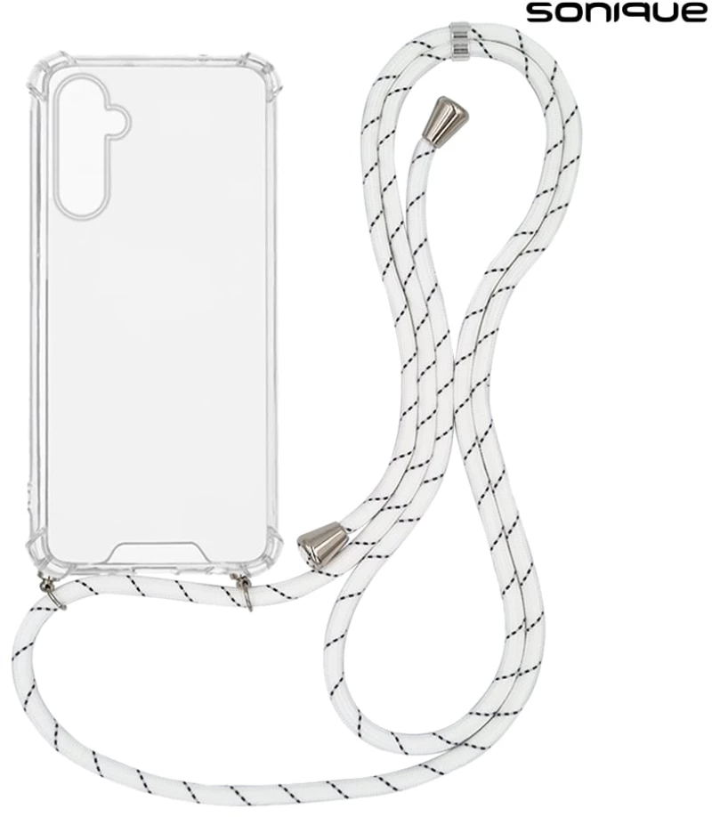 Θήκη Σιλικόνης με Κορδόνι Sonique Armor Clear Samsung Galaxy A16 4G / Galaxy A16 5G Rainbow Λευκό