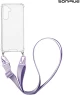 Θήκη Σιλικόνης με Strap Sonique Armor Clear Samsung Galaxy M55 5G Λιλά