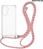 Θήκη Σιλικόνης με Κορδόνι Sonique Armor Clear Samsung Galaxy A26 5G Rainbow Ροζ