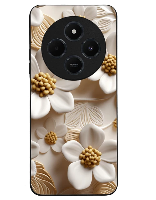 Θήκη Sonique 3D Flower Series για Xiaomi Redmi 14C 4G / Poco C75 4G / Redmi A4 5G Λευκό