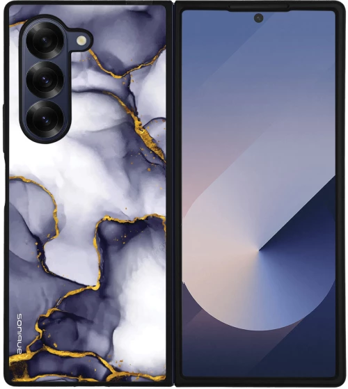 Θήκη Sonique Marble Series για Samsung Galaxy Z Fold 6 Μωβ Γκρι