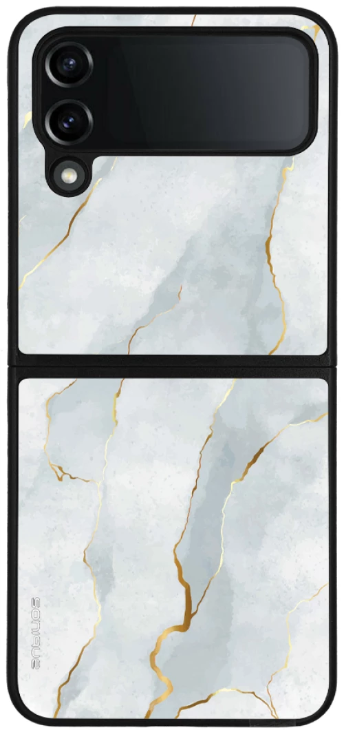 Θήκη Sonique Marble Series για Samsung Galaxy Z Flip 4 Λευκό 01