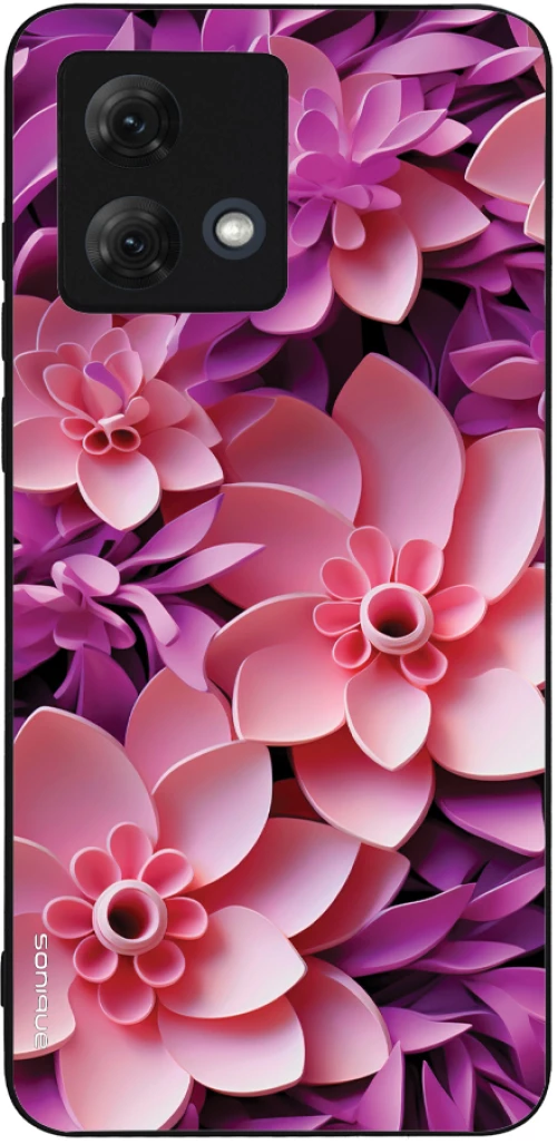 Θήκη Sonique 3D Flower Series για Motorola Moto G84 5G Ροζ