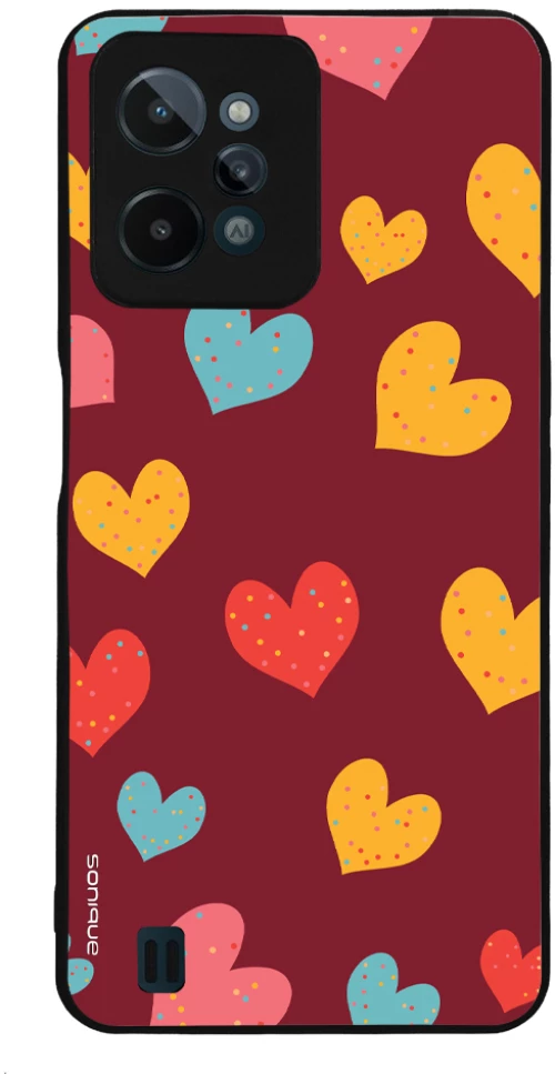 Θήκη Sonique Heart Series για Realme C31 Μπορντώ