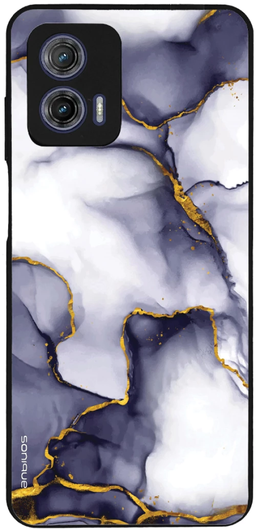 Θήκη Sonique Marble Series για Motorola Moto G73 5G Μωβ Γκρι