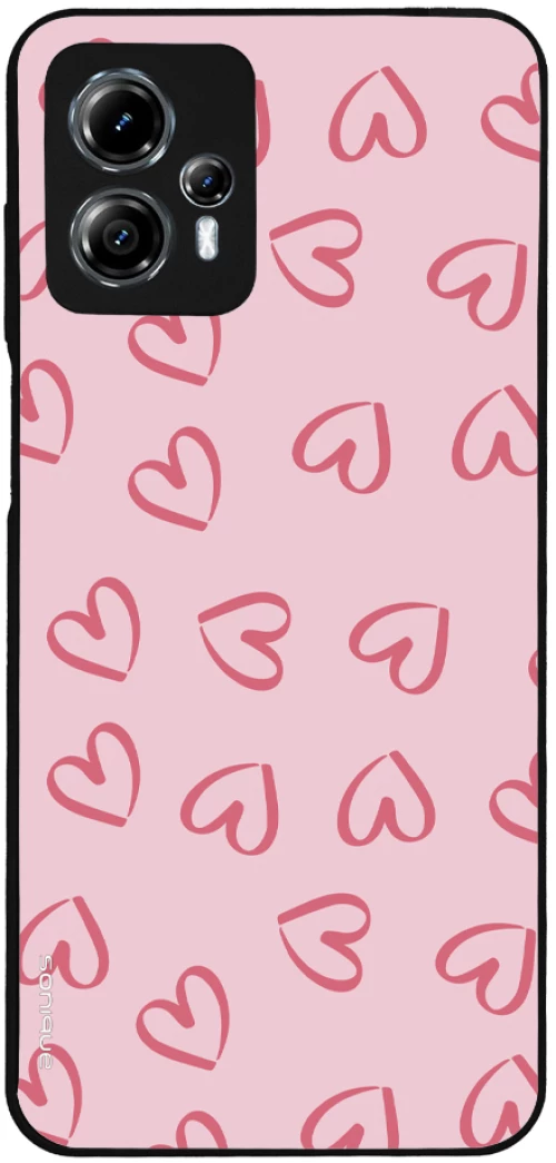 Θήκη Sonique Heart Series για Motorola Moto G13 4G / Moto G23 4G Ροζ
