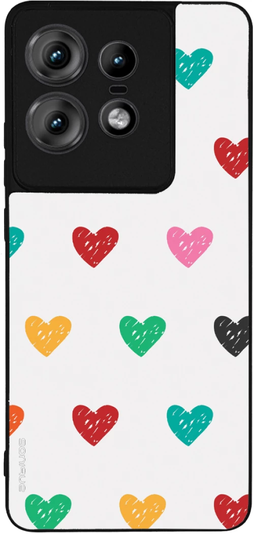 Θήκη Sonique Heart Series για Motorola Edge 50 Pro 5G Λευκό 02