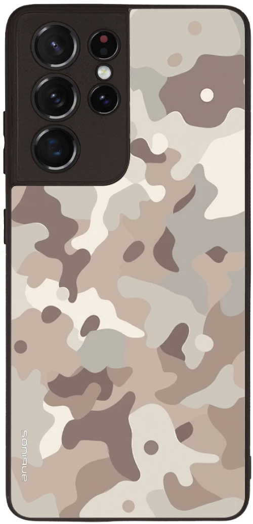Θήκη Sonique Camouflage Army Series για Samsung Galaxy S21 Ultra Μπεζ
