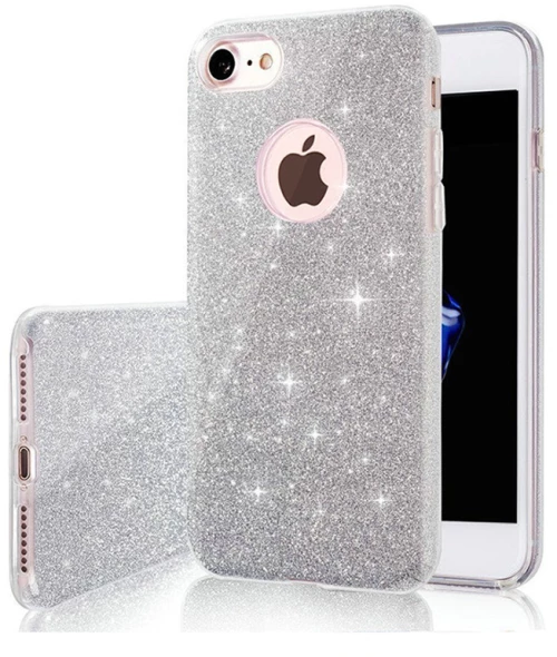 Glitter 3in1 case for iPhone 16 Pro 6,3" silver