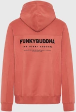 Funky Buddha ανδρικό relaxed fit φούτερ κεραμιδί FBM010-005-06-brick