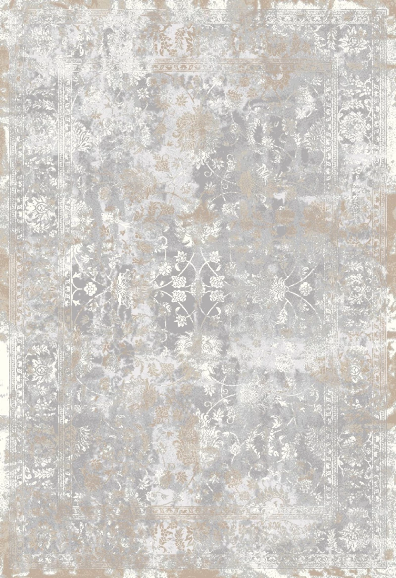 ΧΑΛΙ LUXURIOUS SILK 6789 GREY BEIGE - Klonaras Home Fashion 080cmx150cm