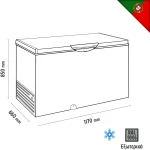 Καταψύκτης Silver 329lt TENSAI HC370TSIC+