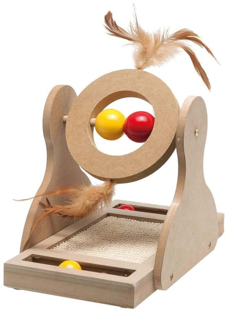 Flamingo Wooden Scratch Toy Tumbler 17x30x20cm