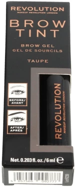 Makeup Revolution, Brow Tint, Eyebrow Gel, Taupe, 6 ml