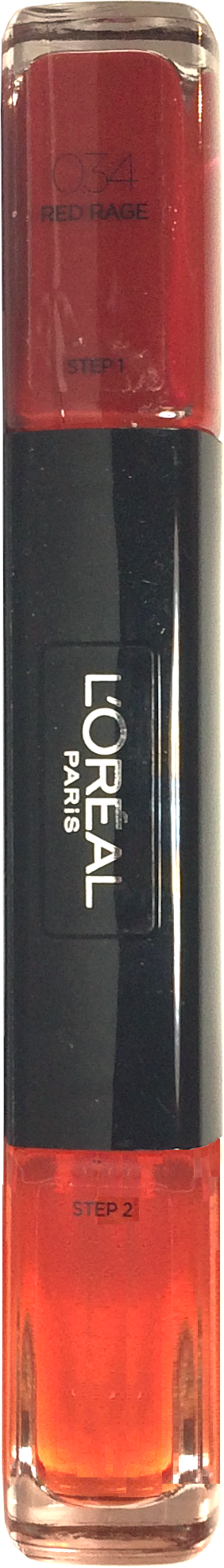 L'Oreal Paris, Infallible, Nail Polish 2-In-1, 034, Red Rage, 2 x, 5 ml