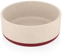 Terra Μπολ Φαγητού Σκύλου-Γάτας White-RedBottom 22cm
