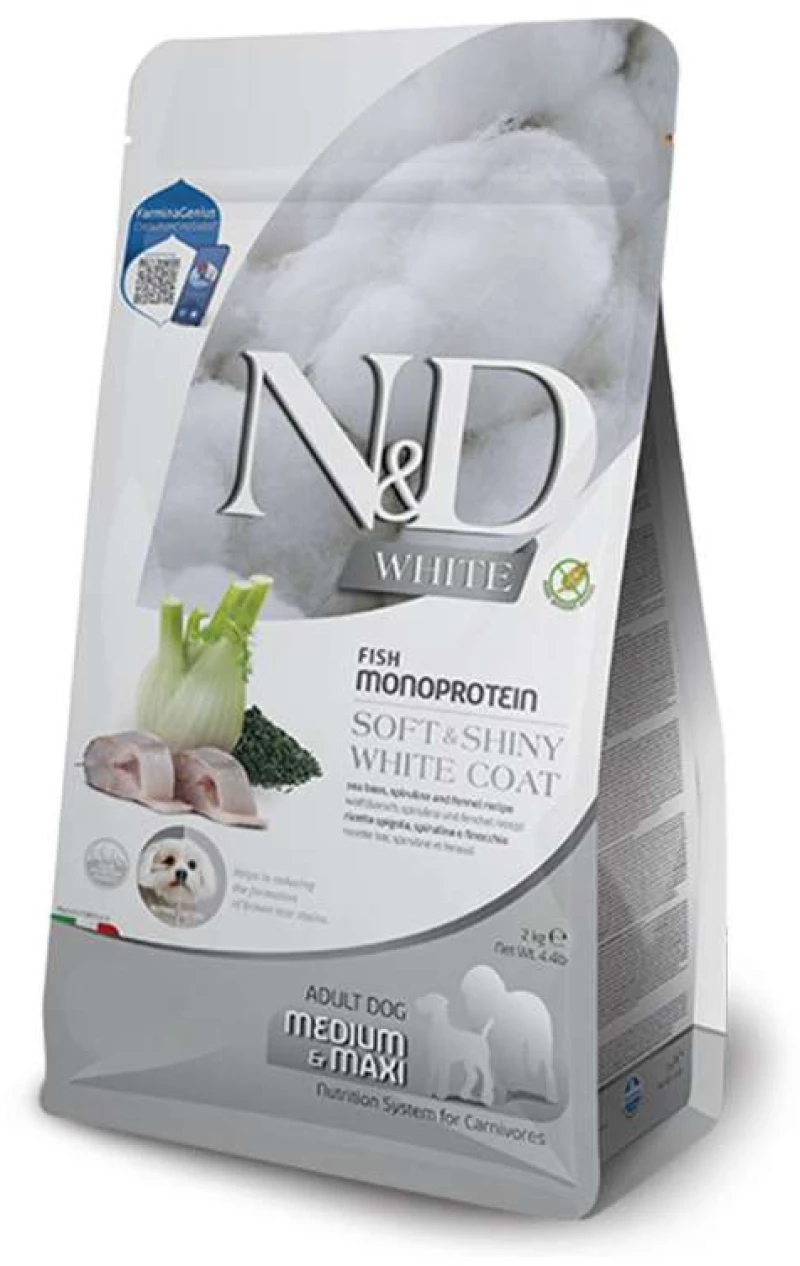 N&D White Sea Ξηρά Τροφή Σκύλου Adult Medium and Maxi 2kg