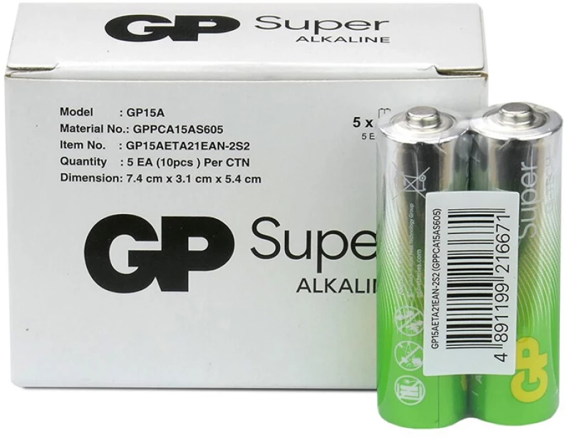GP ΑΛΚΑΛΙΚΕΣ ΜΠΑΤΑΡΙΕΣ LR06/SIZE AA 1.5V SUPER ALKALINE G-TECH +50% MORE POWER 10/BLISTER