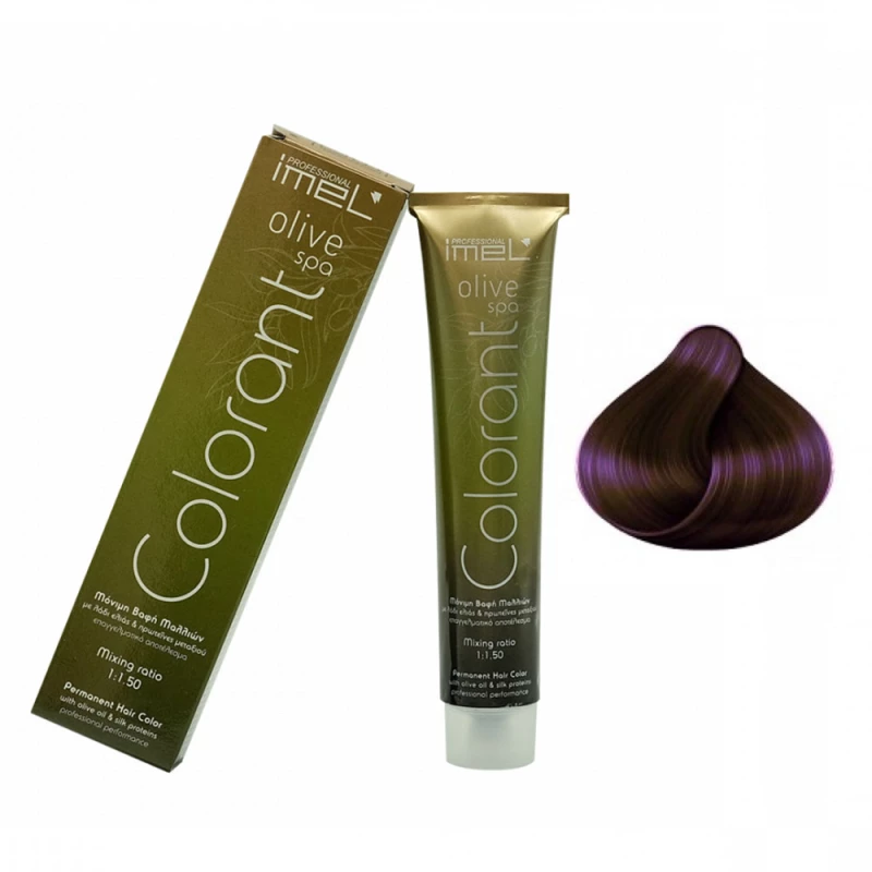 IMEL Μόνιμη Βαφή Μαλλιών COLORANT Olive Spa 6.62 Εντονη Μολόχα  (Intense Mallow) 100ml