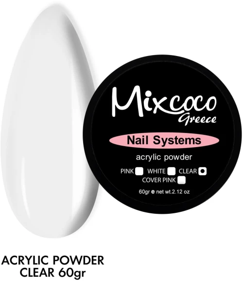 MIXCOCO Ακρυλική Σκόνη Clear 60gr