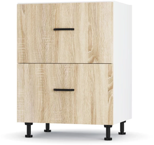 Modest Κάτω Ντουλάπι με 2 συρτάρια Σονόμα 60x48x82cm LD1160M01