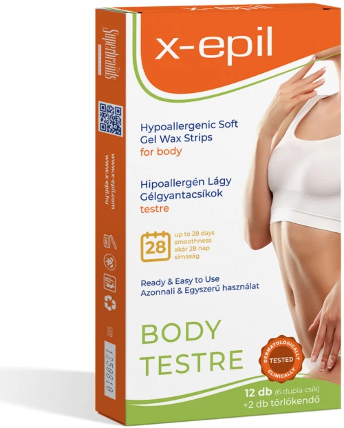 X-Epil Υποαλλεργικές Soft Gel Ταινίες Αποτρίχωσης για το Σώμα 12τμχ