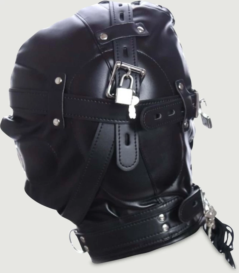 Μάσκα με Άνοιγμα στο Στόμα S&M No Sensor Hood Open Mouth Mask - Μαύρη