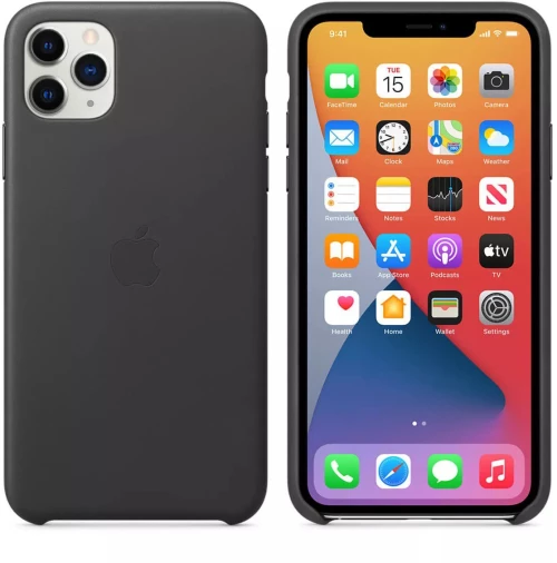 Apple® Leather Case για iPhone 11 Pro Max-Μαύρο (MX0E2ZM/A)