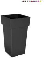VIOMES Linea 582 Γλάστρα Τετράγωνη Ψηλή 24lt 27x27x50cm