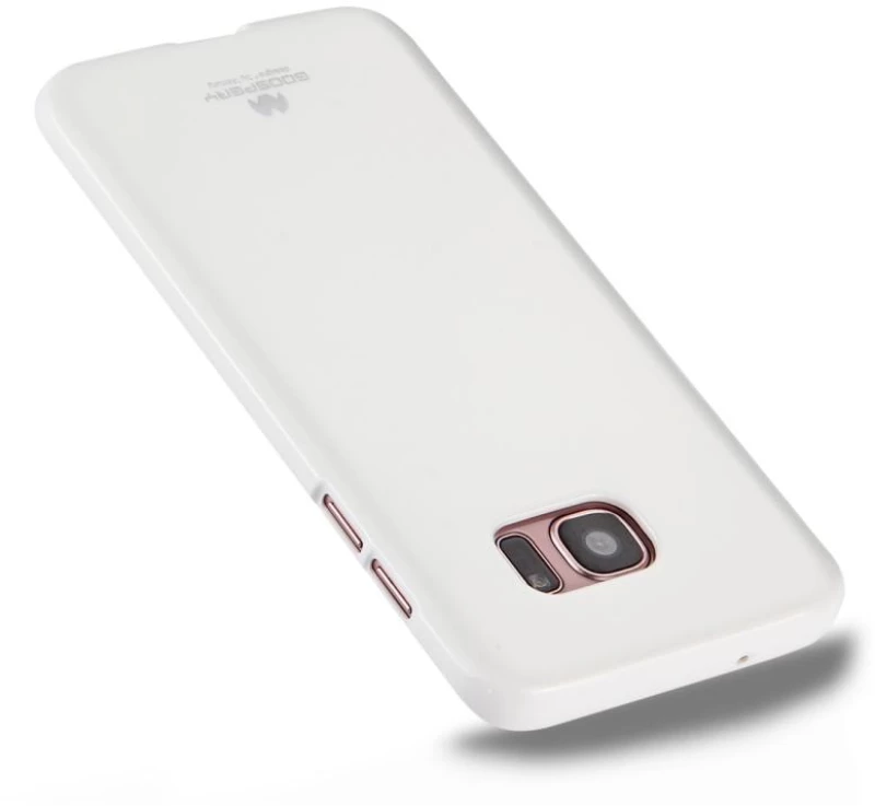 GOOSPERY JELLY CASE for Galaxy S7 Edge TPU Glitter Powder Drop-proof Protective Back Cover Case (White) (GOOSPERY)