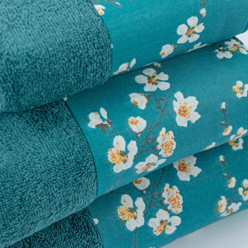 Πετσέτες Σετ 3ΤΜΧ Jasmine Πετρόλ Borea