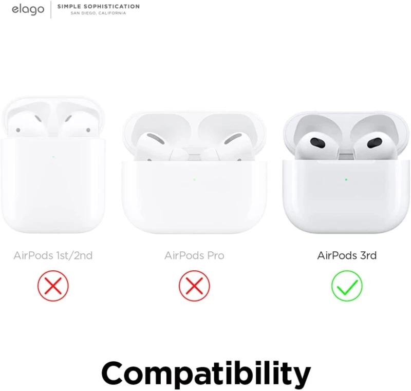 Elago AirPods Peach Hang Case - Θήκη Σιλικόνης για AirPods 3rd Gen - Peach (EAP3-PEACH-PE)