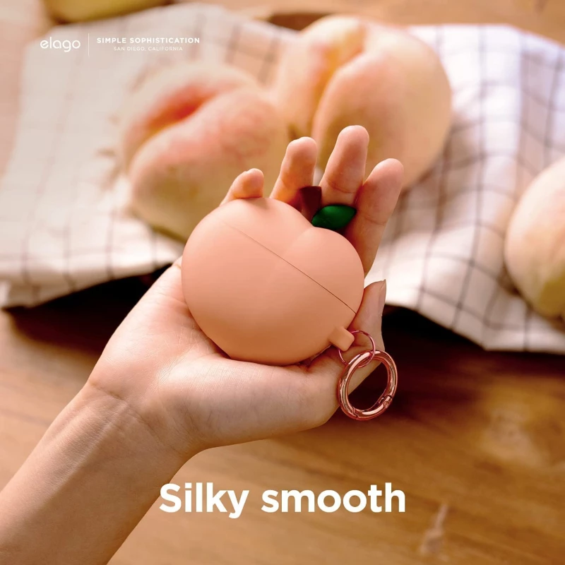 Elago AirPods Peach Hang Case - Θήκη Σιλικόνης για AirPods 3rd Gen - Peach (EAP3-PEACH-PE)