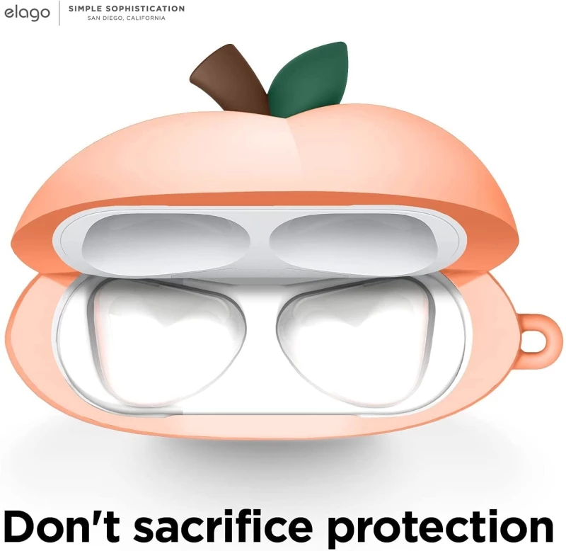Elago AirPods Peach Hang Case - Θήκη Σιλικόνης για AirPods 3rd Gen - Peach (EAP3-PEACH-PE)