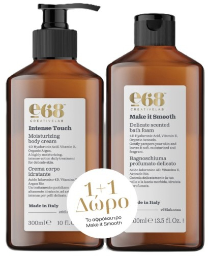 E68 Bodycare Moisturizing Body Cream 300ml + Δωρο Delicate Scented Bath Foam 400ml