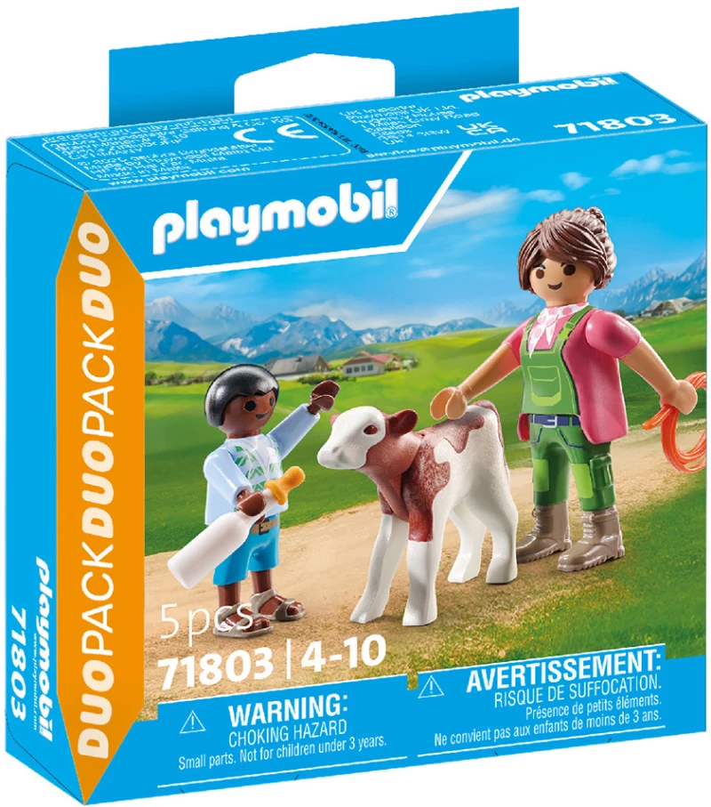 PLAYMOBIL DUOPACK ΑΓΡΟΤΙΣΣΑ ΚΑΙ ΠΑΙΔΑΚΙ ΜΕ ΜΟΣΧΑΡΑΚΙ (#71803)