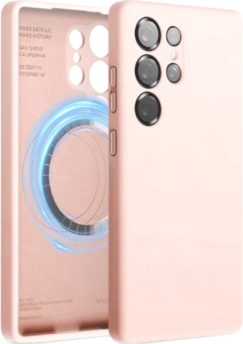 Θήκη Samsung Galaxy S25 Ultra Elago Magnetic Silicone Case Premium Σιλικόνης με MagSafe - Lovely Pink (EGS25MSSC68-LPK)